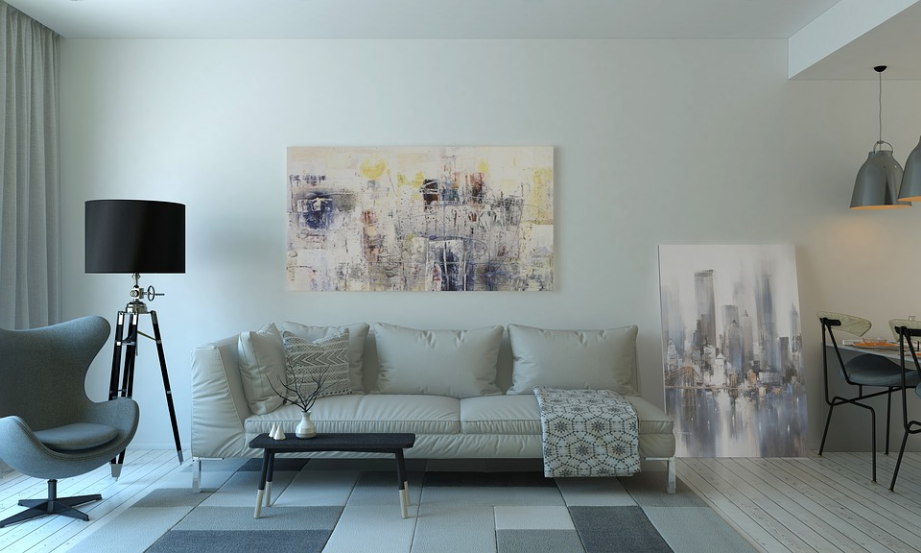 a fully furnished living room